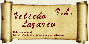 Veličko Lazarev vizit kartica